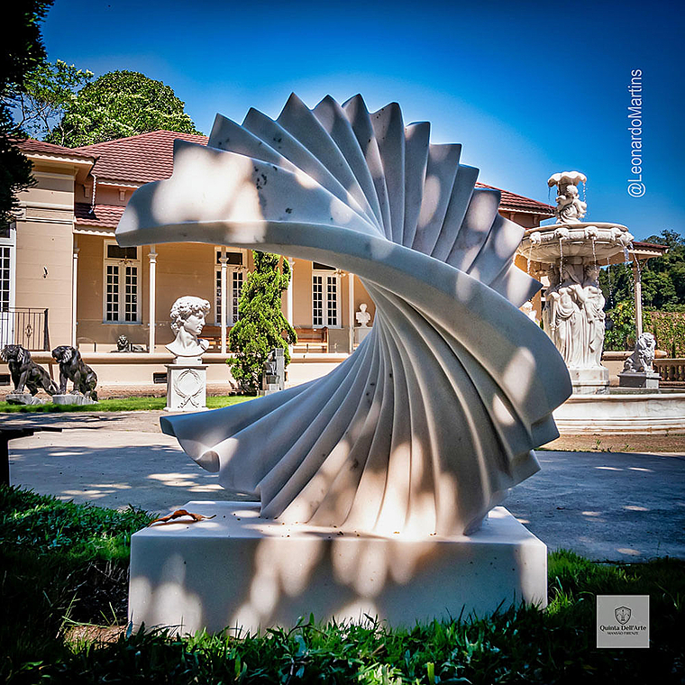 imagem do produto Escultura Ritmo Cont�nuo M�rmore Branco 120cm - EMP737 Arte Moderna Decorativa