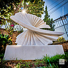 imagem do produto Escultura Ritmo Cont�nuo M�rmore Branco 120cm - EMP737 Arte Moderna Decorativa