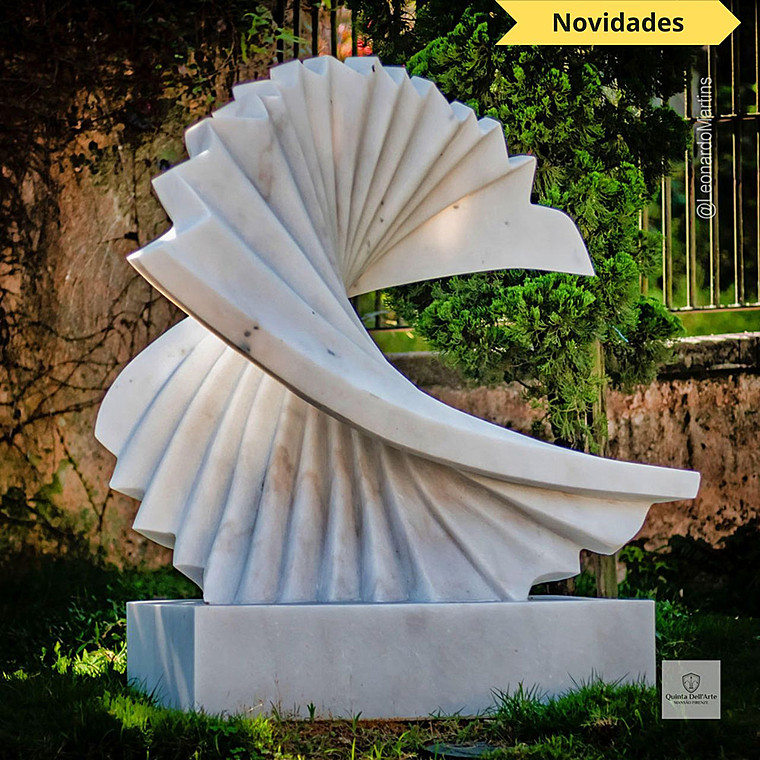 imagem do produto Escultura Ritmo Cont�nuo M�rmore Branco 120cm - EMP737 Arte Moderna Decorativa