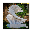 imagem do produto Escultura Ritmo Cont�nuo M�rmore Branco 120cm - EMP737