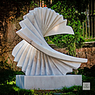 imagem do produto Escultura Ritmo Cont�nuo M�rmore Branco 120cm - EMP737