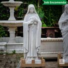 imagem do produto Escultura Santa Terezinha M�rmore Branco 160cm - IMP355 Imagem Religiosa Cl�ssica