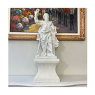 imagem do produto Escultura S�o Paulo em M�rmore Branco 61cm - IMP344