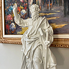 imagem do produto Escultura S�o Paulo em M�rmore Branco 61cm - IMP344