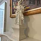 imagem do produto Escultura S�o Paulo em M�rmore Branco 61cm - IMP344