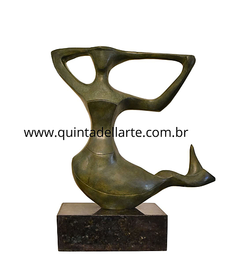 imagem de Escultura Sereia de Bronze 58cm - EBZ544