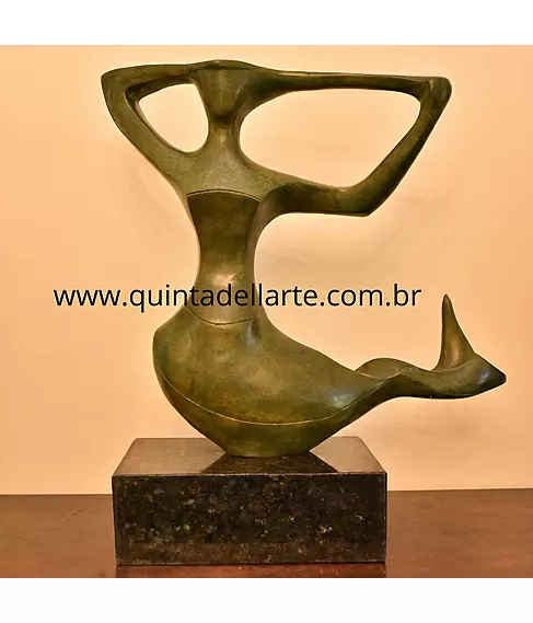 imagem de Escultura Sereia de Bronze 58cm - EBZ544