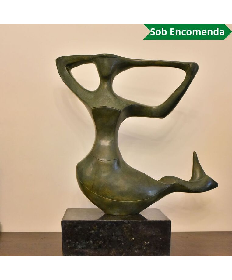 imagem do produto Escultura Sereia de Bronze 58cm - EBZ544