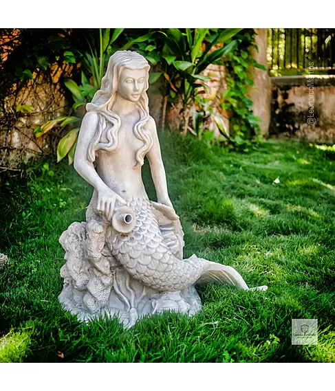 imagem de Escultura Sereia Para Fonte 45cm - EML049