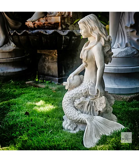 imagem de Escultura Sereia Para Fonte 45cm - EML049