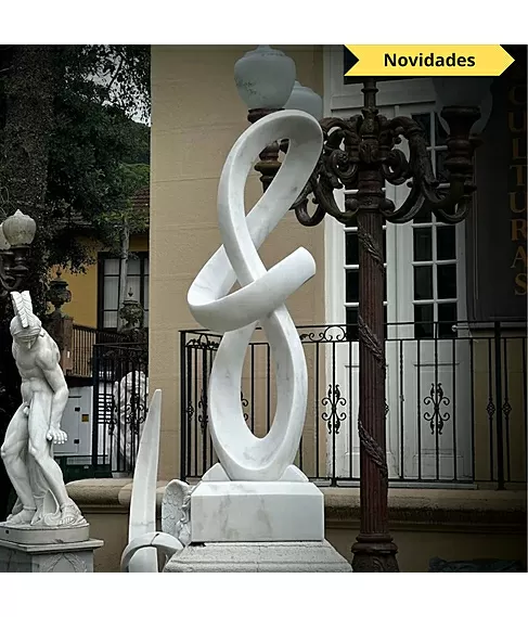 imagem de Escultura Sinfonia do Mármore Branco 160cm - EMP732