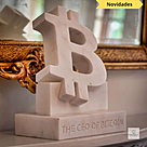 imagem do produto Escultura The CEO of Bitcoin em M�rmore 40cm VRMP363 Design Exclusivo