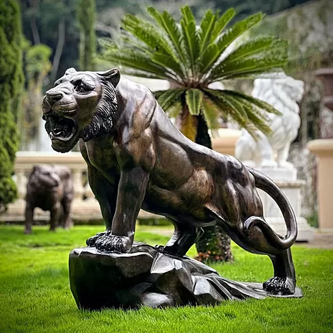 imagem de Escultura Tigre Bronze 120cm - EBZ512 By Quinta Dell'Arte