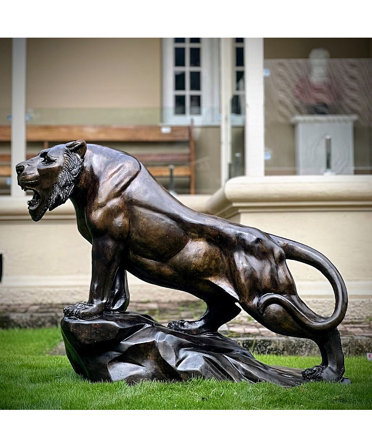 imagem do produto Escultura Tigre Bronze 120cm - EBZ512 For�a e Sofistica��o