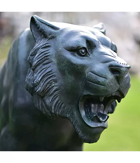 imagem de Escultura Tigre em Bronze 120cm EBZ512V Força e Movimento