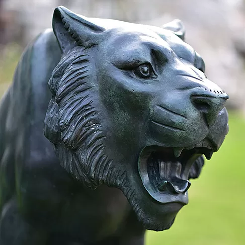 imagem de Escultura Tigre em Bronze 120cm EBZ512V Força e Movimento