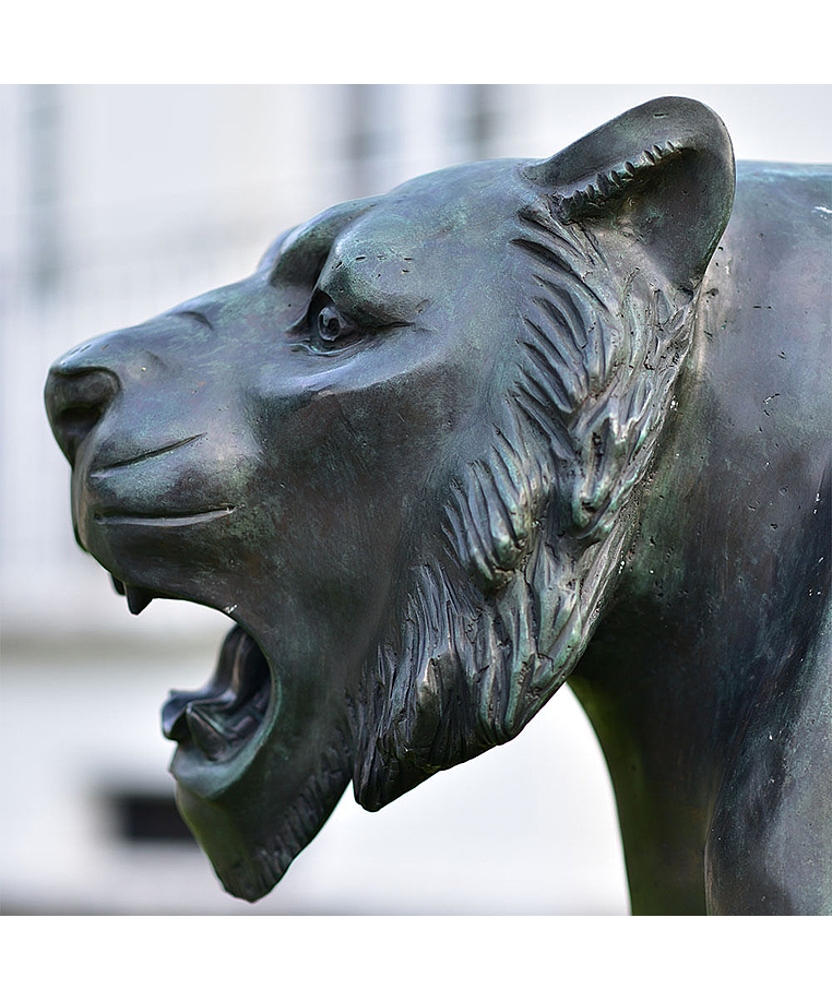 imagem do produto Escultura Tigre em Bronze 120cm EBZ512V For�a e Movimento