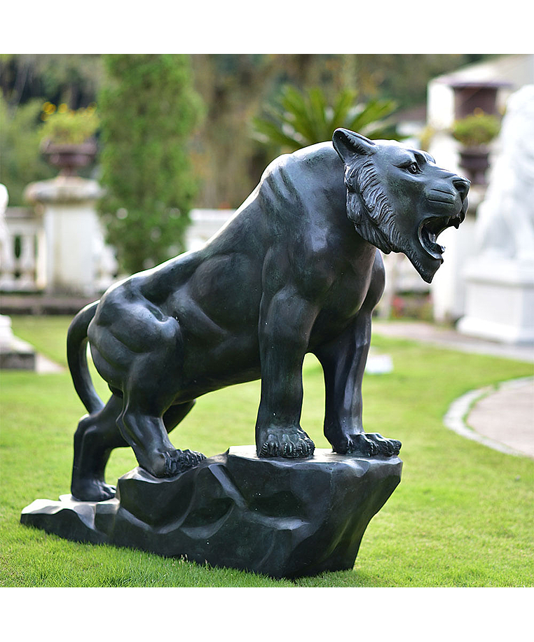 imagem do produto Escultura Tigre em Bronze 120cm EBZ512V For�a e Movimento