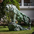 imagem do produto Escultura Tigre em Bronze 120cm EBZ512V For�a e Movimento