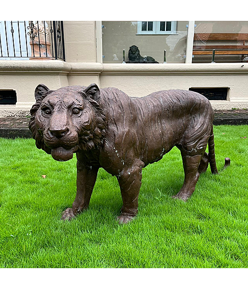 imagem de Escultura Tigre em Bronze 190cm - VRBZ349