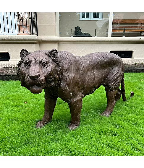 imagem de Escultura Tigre em Bronze 190cm - VRBZ349