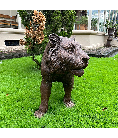 imagem de Escultura Tigre em Bronze 190cm - VRBZ349