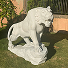 imagem do produto Escultura Tigre M�rmore Branco 120cm - EMP503D Eleg�ncia e Poder Cl�ssico