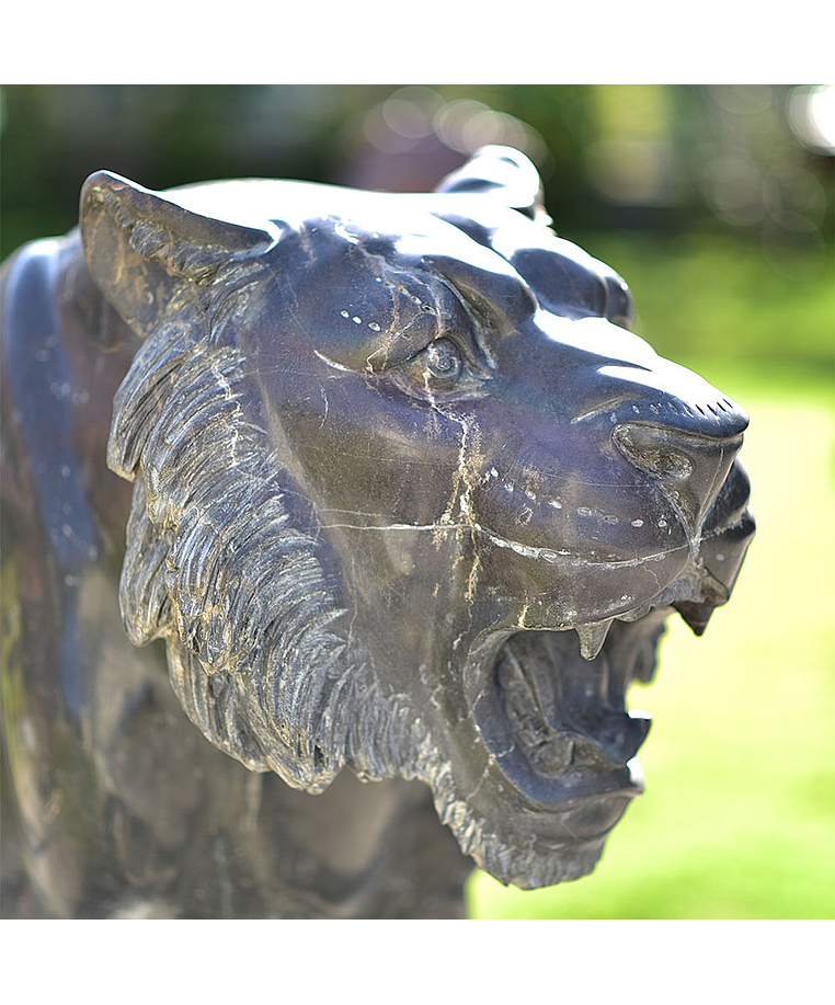 imagem do produto Escultura Tigre M�rmore Negro 120cm  - EMP508E Paisagismo de Luxo