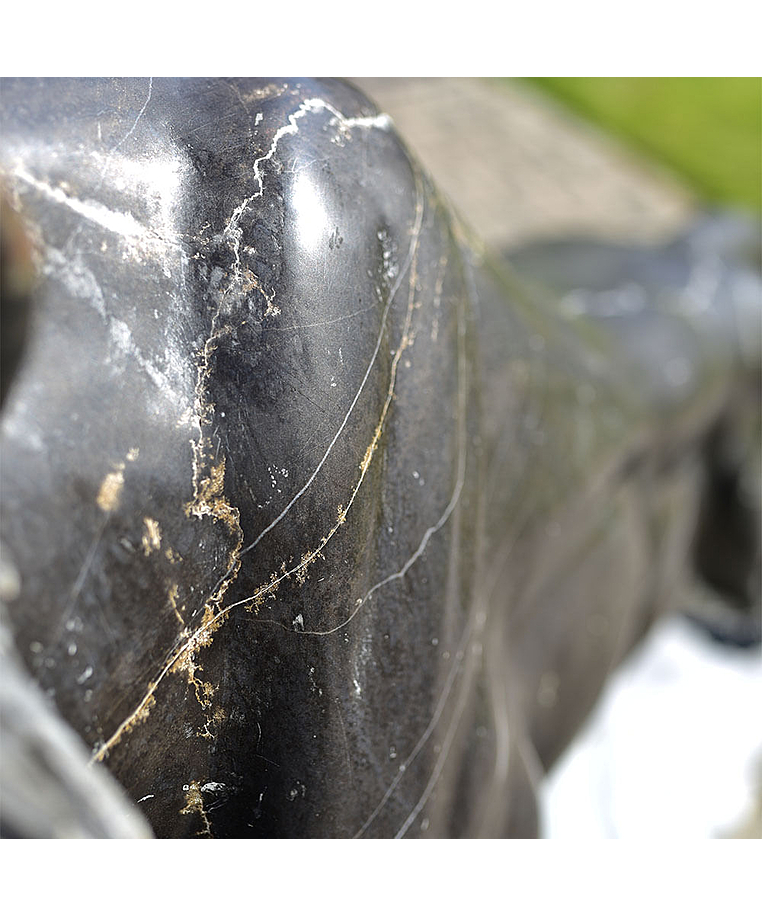 imagem do produto Escultura Tigre M�rmore Negro 120cm  - EMP508E Paisagismo de Luxo