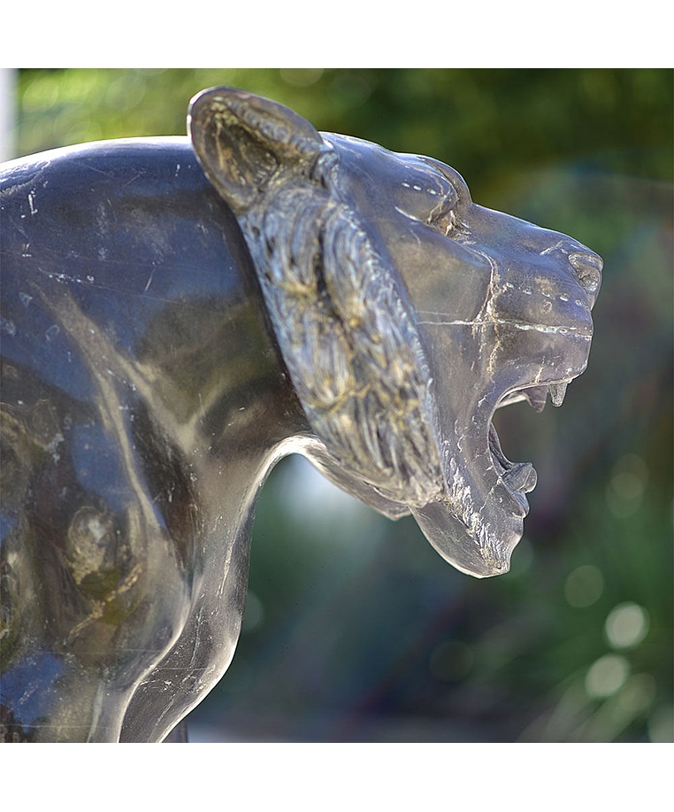 imagem do produto Escultura Tigre M�rmore Negro 120cm  - EMP508E