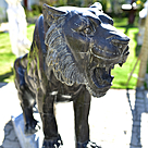 imagem do produto Escultura Tigre M�rmore Negro 120cm  - EMP508E