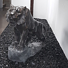 imagem do produto Escultura Tigre M�rmore Negro 120cm  - EMP508E