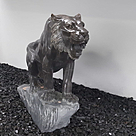 imagem do produto Escultura Tigre M�rmore Negro 120cm  - EMP508E