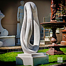 imagem do produto Escultura Tra�o Soberano M�rmore Branco 150cm EMP748 | Arte de Luxo By Quinta DellArte