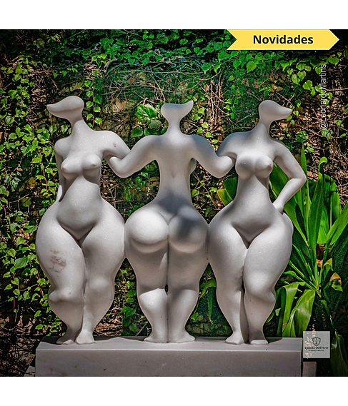 imagem de Escultura Trindade Serena Mrmore Branco 100cm - EMP746