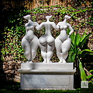 imagem do produto Escultura Trindade Serena M�rmore Branco 100cm - EMP746 Design Moderno para Jardins
