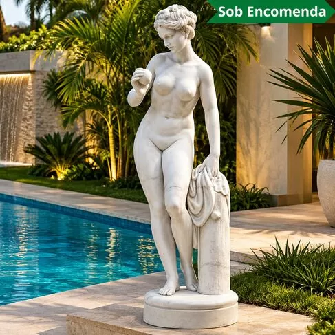 imagem de Escultura Vênus com Maça 160cm - EMP479 Destaque Clássico para Jardins