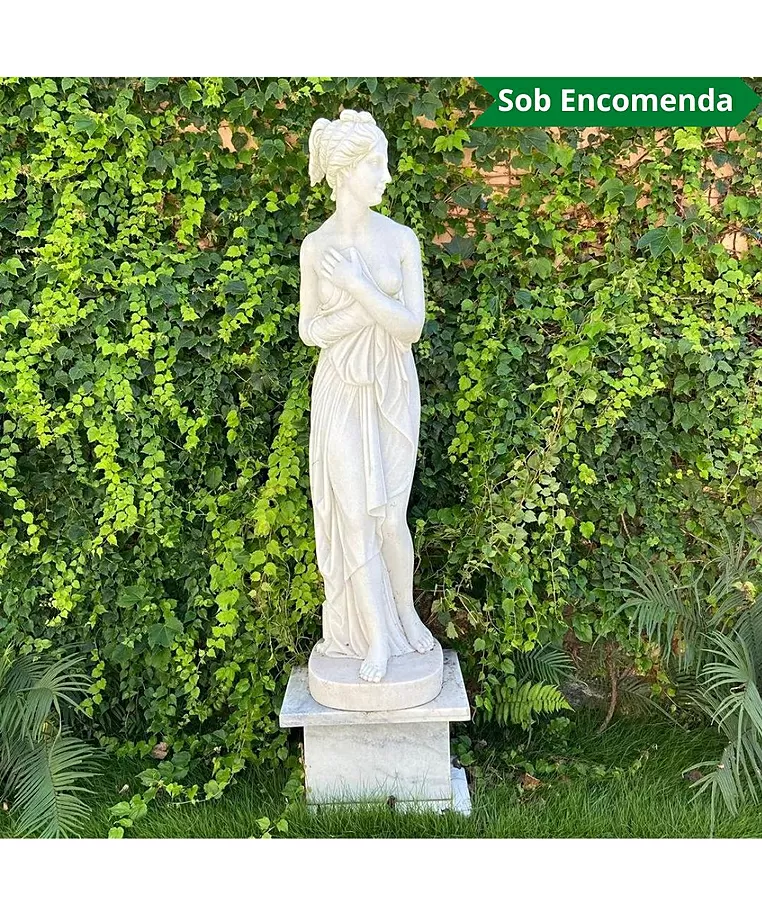 imagem de Escultura Vênus Italica em Mármore 154cm - EMP487 Presença Marcante no Paisagismo