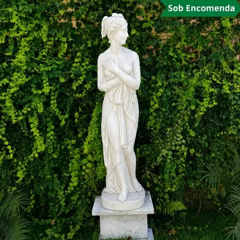 imagem de Escultura Vênus Italica em Mármore 154cm - EMP487 Presença Marcante no Paisagismo