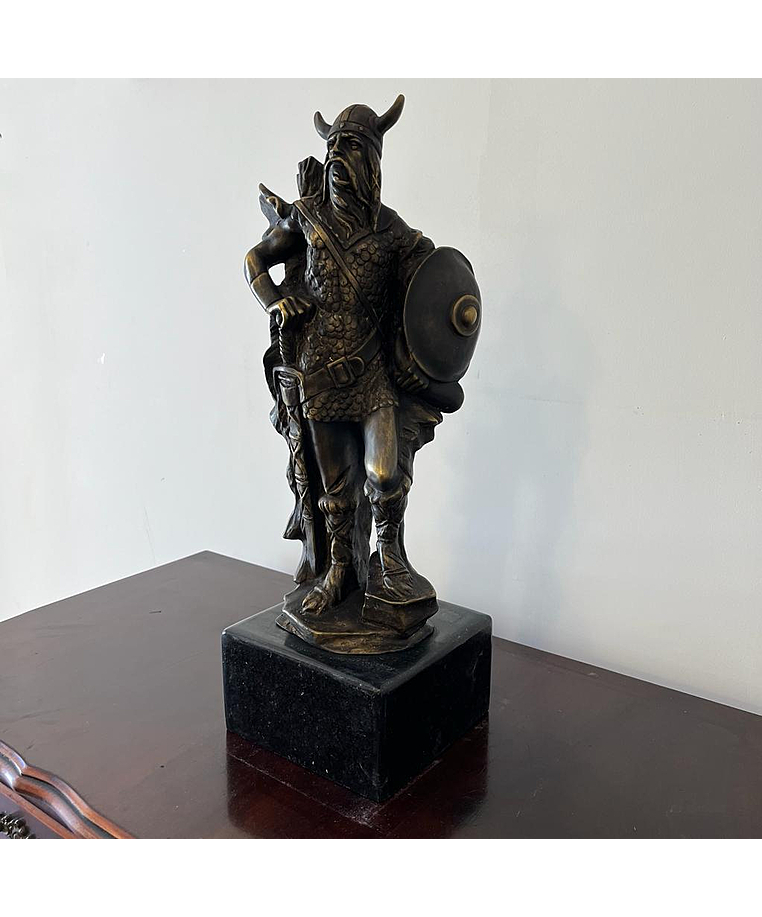 imagem do produto Escultura Viking em Bronze 48cm EBZ586 For�a e Tradi��o N�rdica