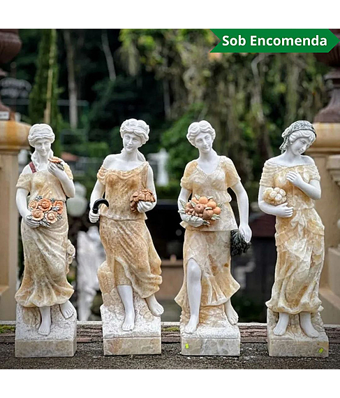 imagem de Estaes do Ano em Mrmore Off White 103cm - EMP620