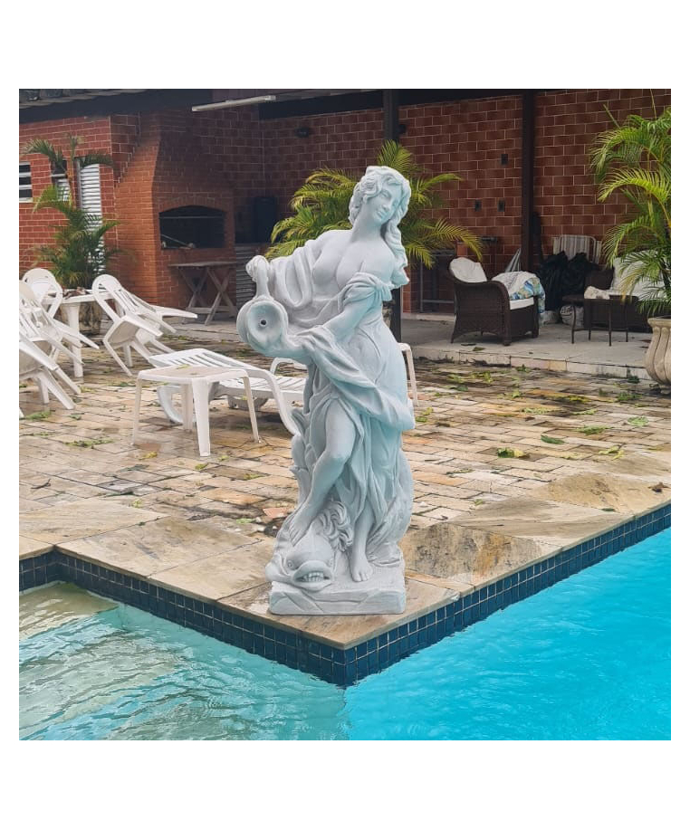 imagem do produto Est�tua para jardim Ninfa do Mar 140cm - EML039 Destaque Escultural e Sofisticado