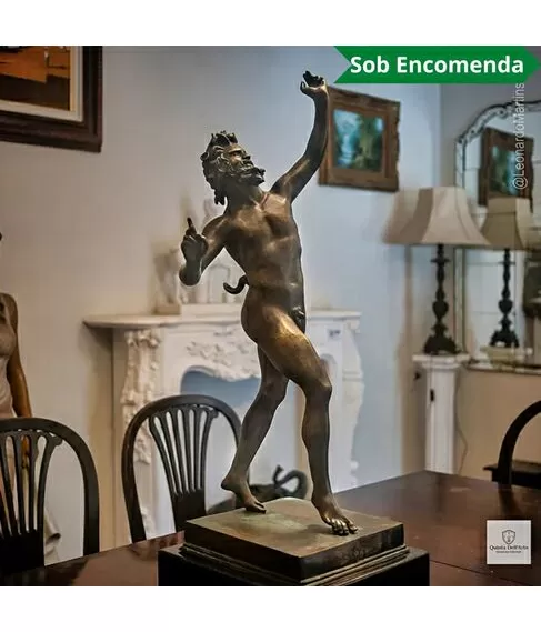 imagem de Fauno de Pompeia em Bronze 90cm EBZ689 Arte Clássica e Sofisticação