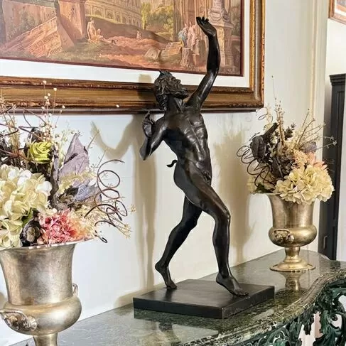 imagem de Fauno de Pompeia em Bronze 90cm EBZ689 Arte Clássica e Sofisticação