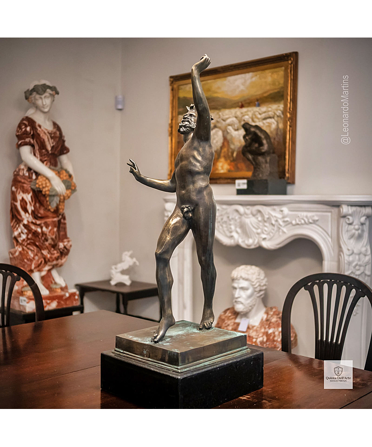 imagem do produto Fauno de Pompeia em Bronze 90cm EBZ689 Arte Cl�ssica e Sofistica��o