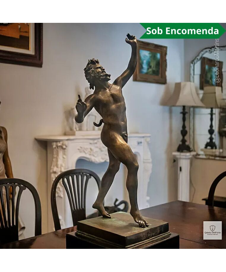 imagem do produto Fauno de Pompeia em Bronze 90cm EBZ689 Arte Cl�ssica e Sofistica��o