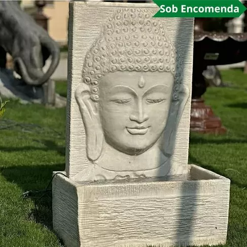 imagem de Fonte a Face do Buda 100cm - FML159 Serenidade e Sofisticação para Jardins