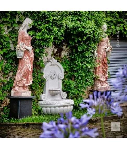 imagem de Fonte Amalfi Mármore Branco 130cm - FMP370 Estilo Clássico e Refinado