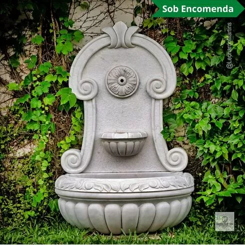 imagem de Fonte Amalfi Mármore Branco 130cm - FMP370 Estilo Clássico e Refinado