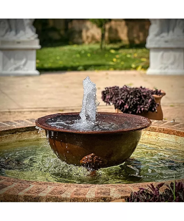 imagem de Fonte Bacião Moderno em Ferro Fundido 45cm - FF155 Design Contemporâneo para Jardins